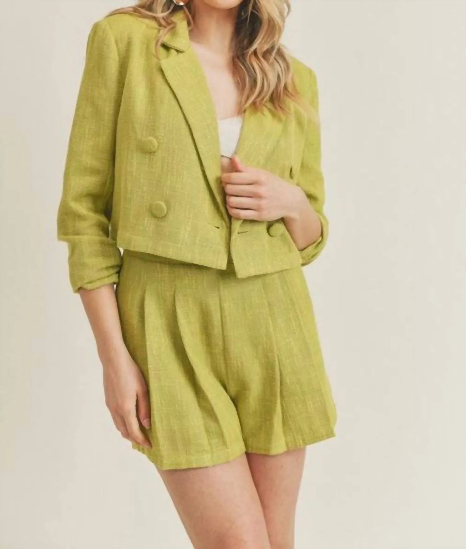 Amara High Waisted Pleated Short