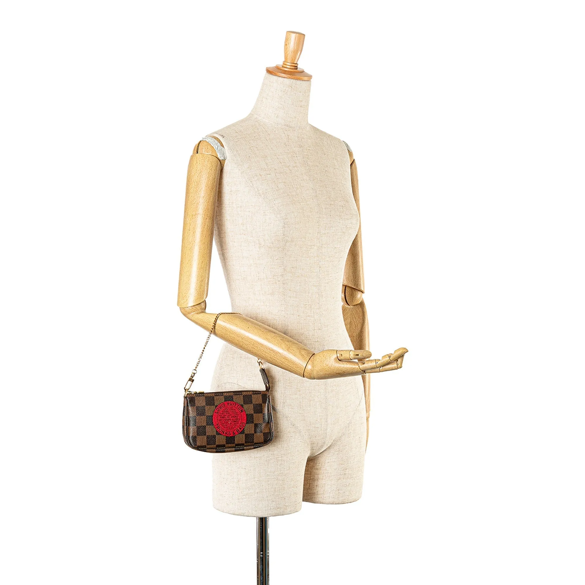 Brown Louis Vuitton Damier Ebene Trunks and Bags Mini Pochette Accessoires