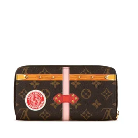 Brown Louis Vuitton Monogram Summer Trunks Zippy Long Wallet