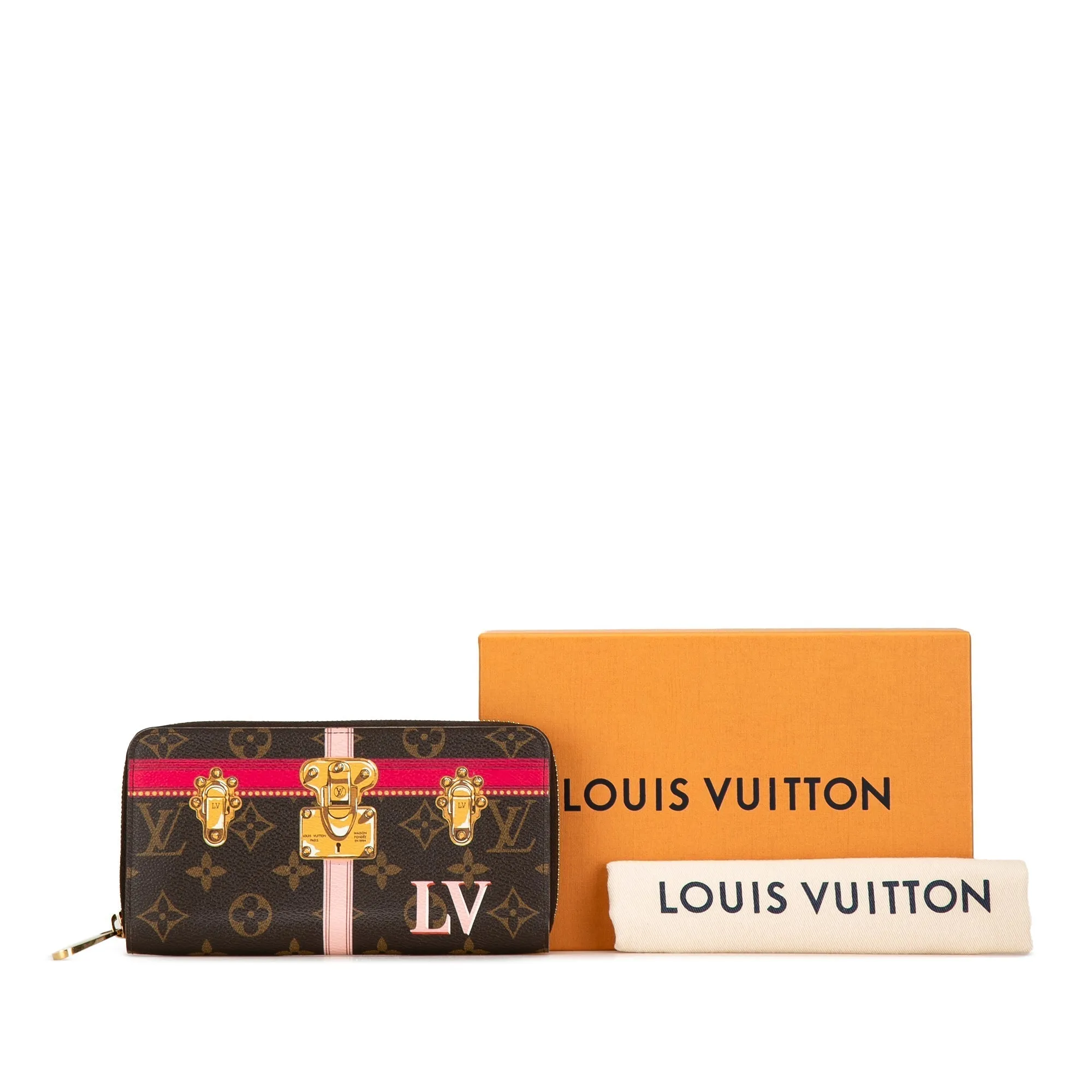 Brown Louis Vuitton Monogram Summer Trunks Zippy Long Wallet