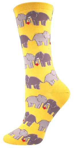 Buttercup Elephant Love Socks (Women's)