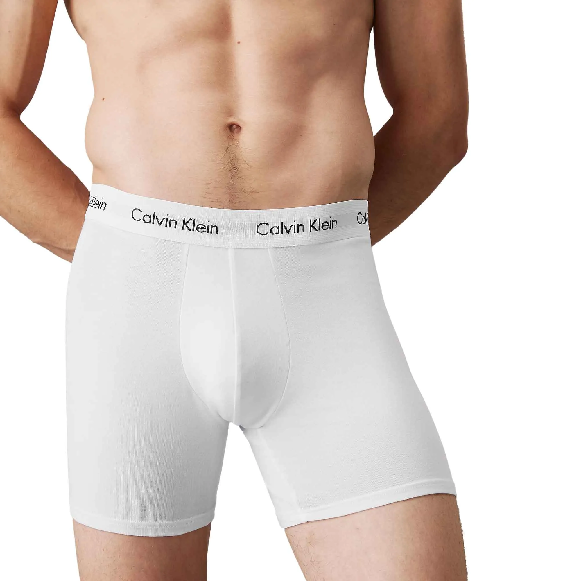Calvin Klein Cotton Stretch 3 Pack Boxer Briefs Black/White/Grey Heather