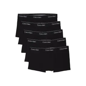 Calvin Klein Icon Cotton Stretch 5 Pack Low Rise Trunks Black