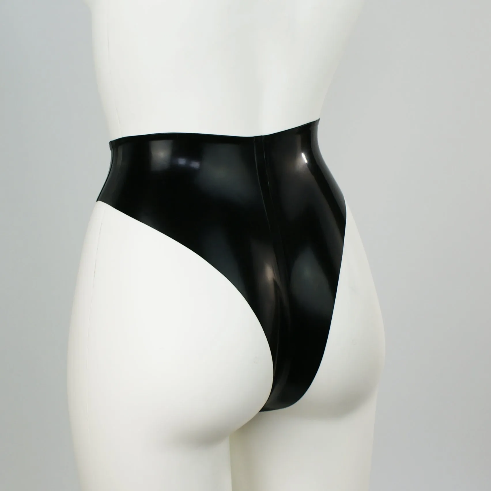 Extreme 80s Style High Leg Latex Briefs