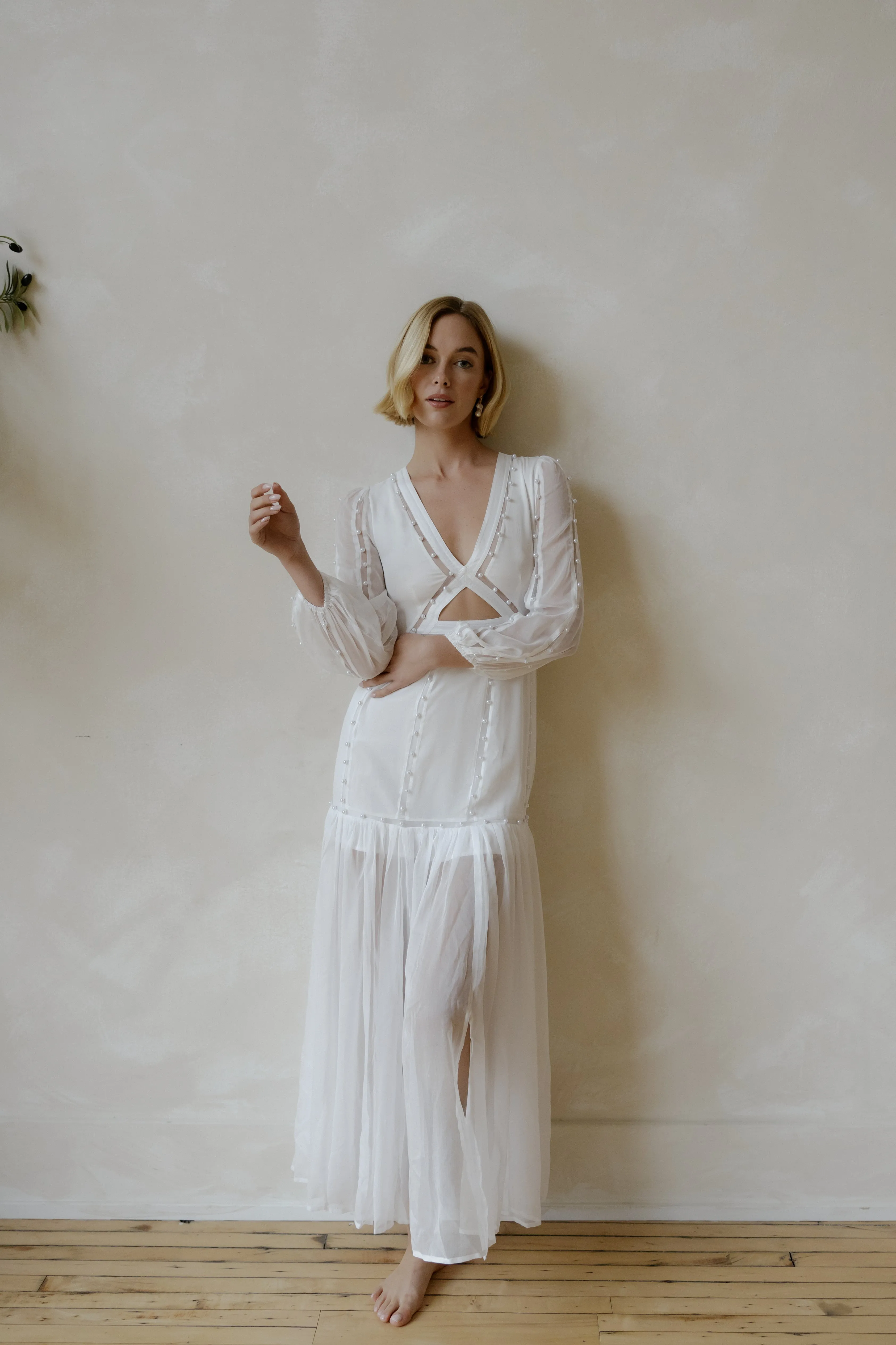 Hilton Cut-Out Dress - Off White