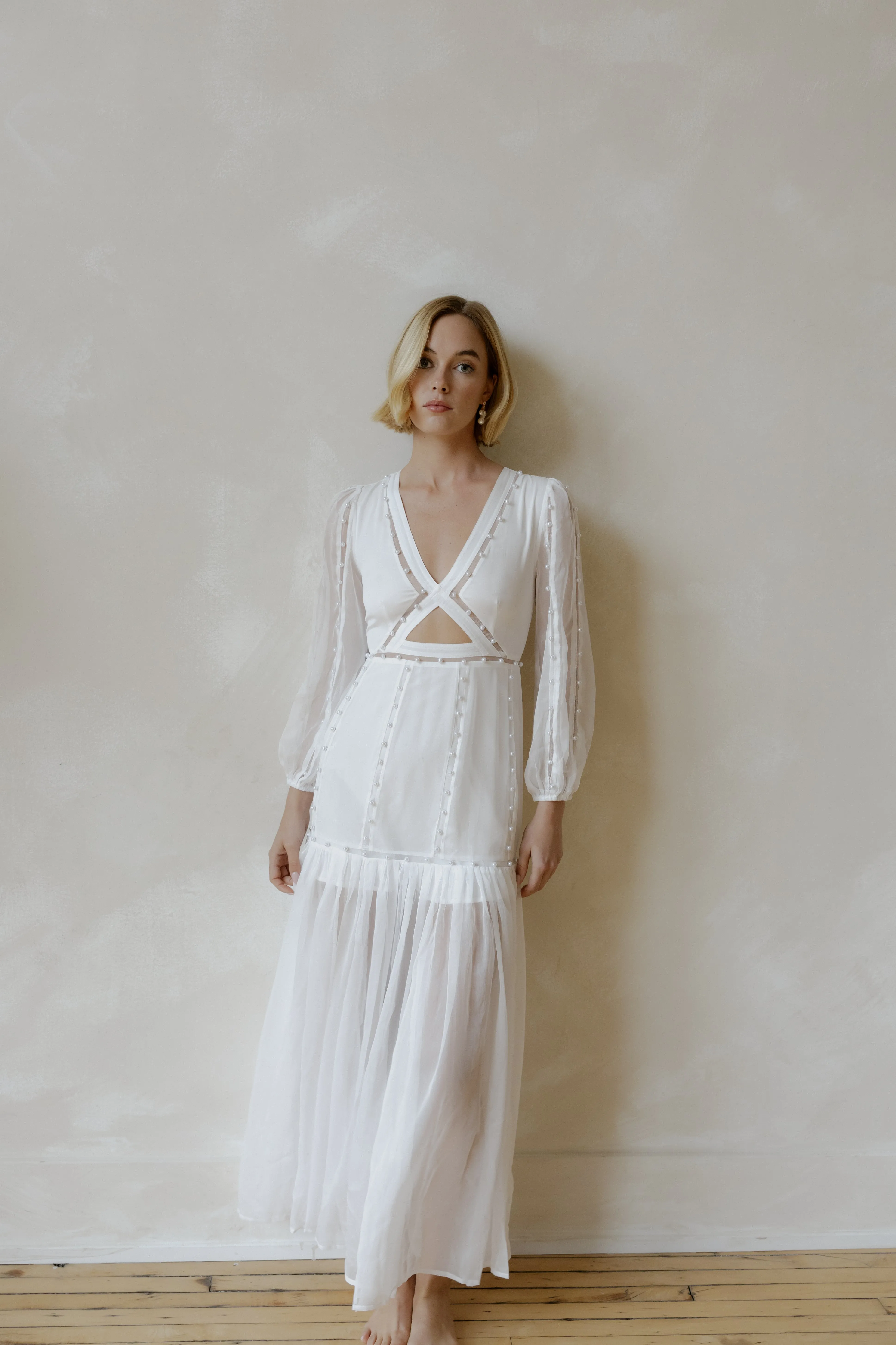 Hilton Cut-Out Dress - Off White