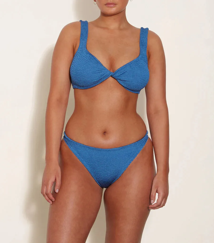 Hunza G Juno Bikini in Metallic Denim