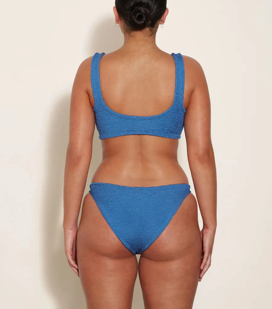 Hunza G Juno Bikini in Metallic Denim