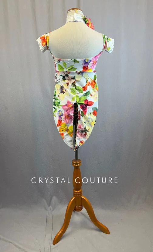 Leopard and Floral Lycra Two Piece