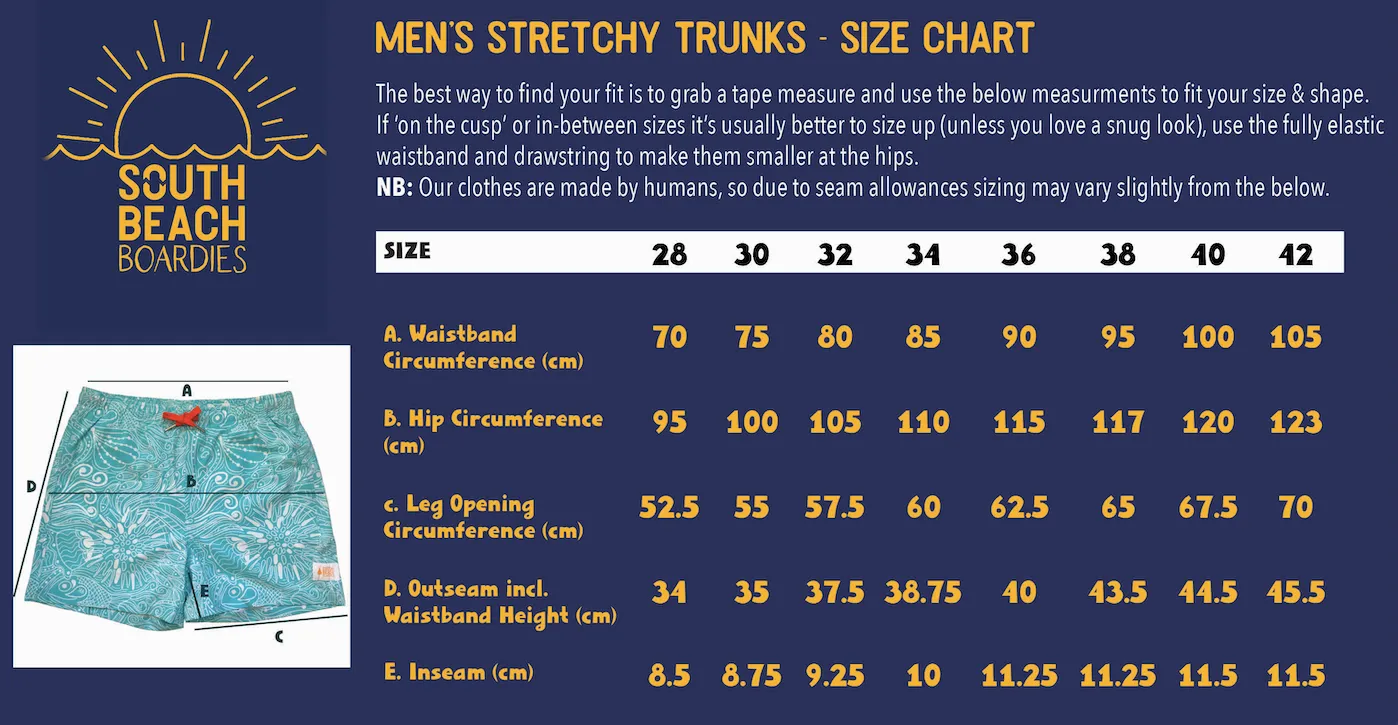 Men's Stretchy Trunks: Yanu Winja