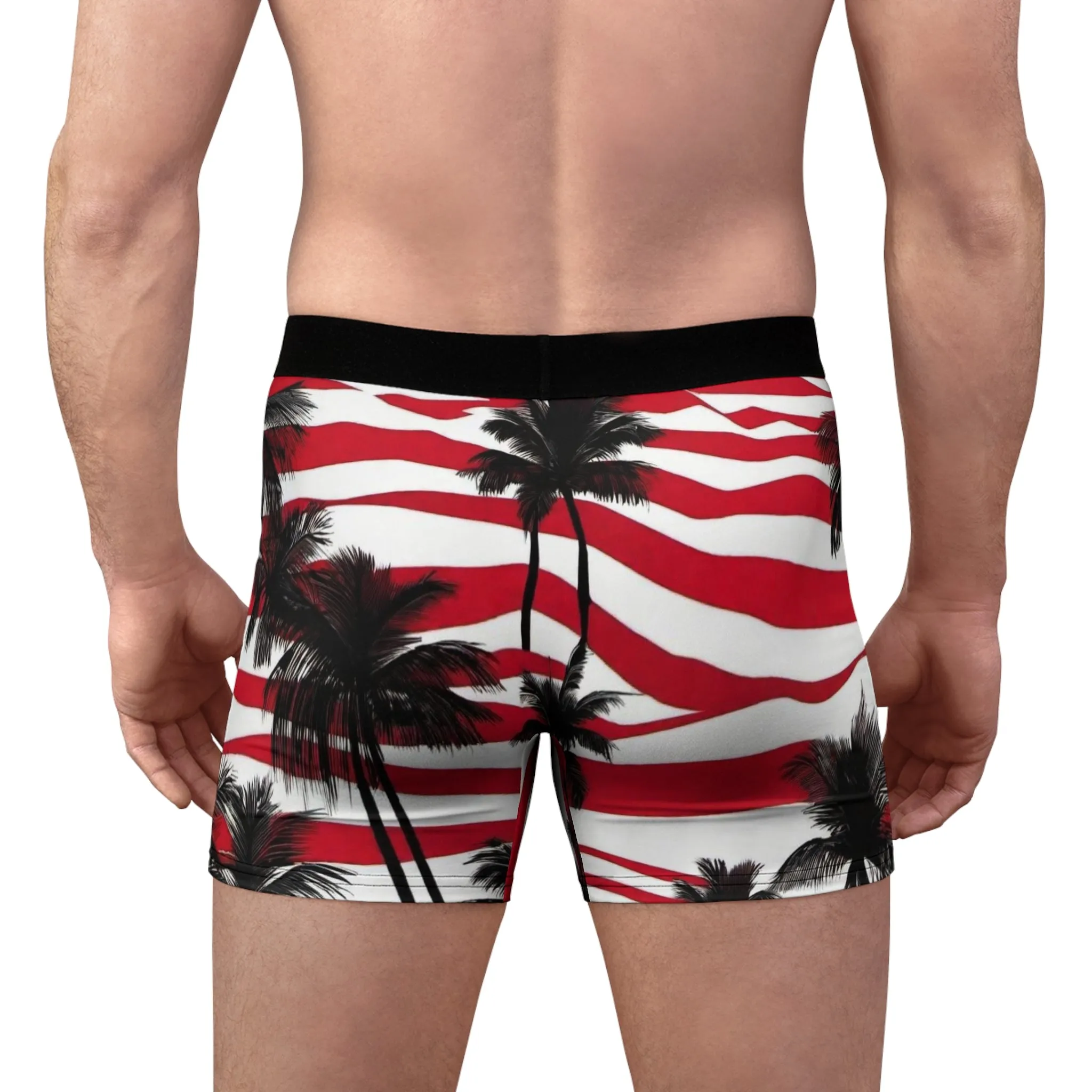 Red White & Palm Men's Boxer Briefs