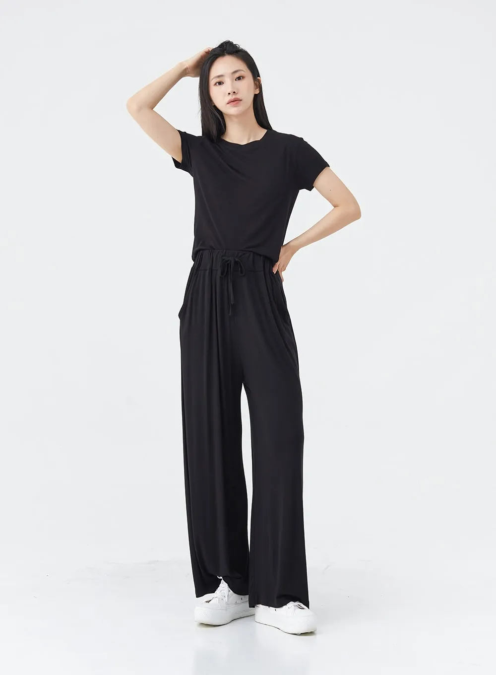 Span Crop T and Training Pants Set OG08