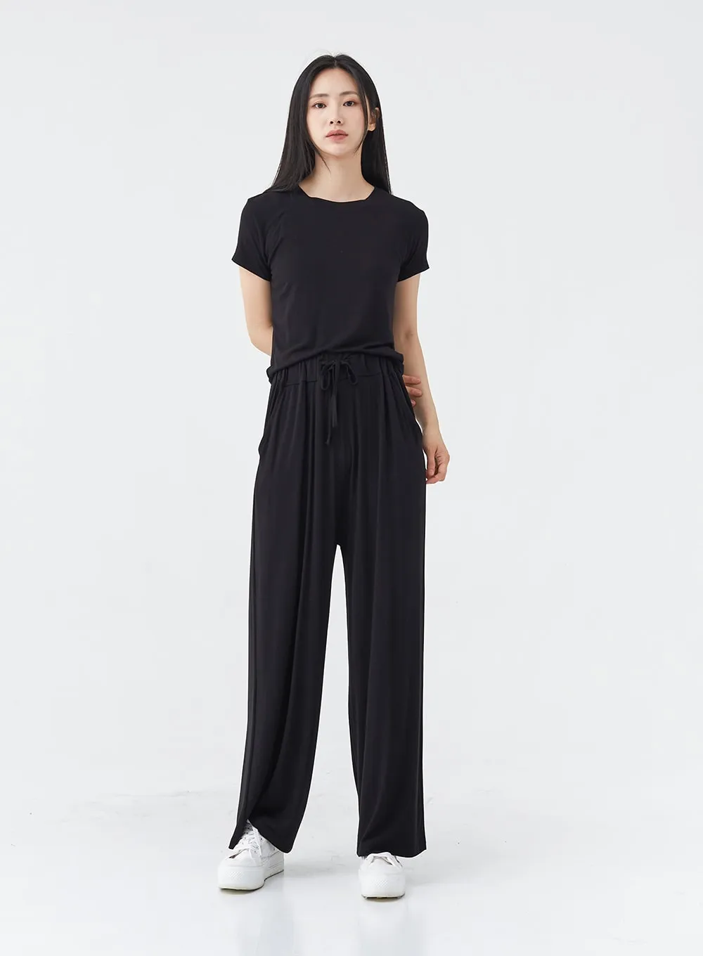 Span Crop T and Training Pants Set OG08