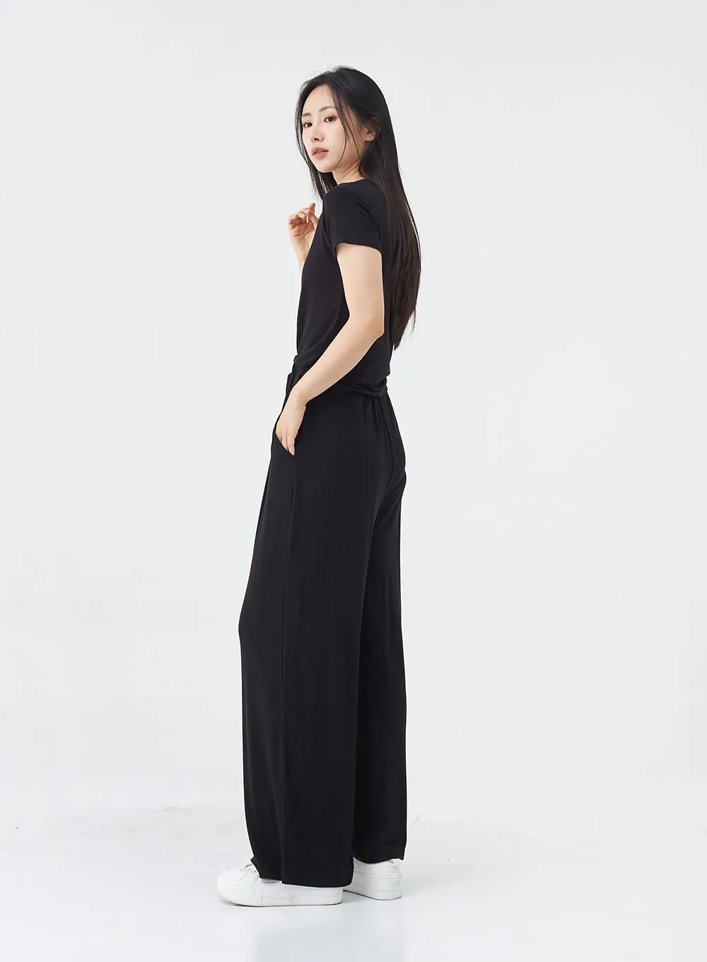 Span Crop T and Training Pants Set OG08